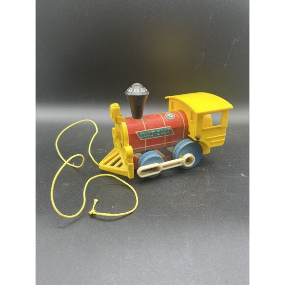 1964 Fisher Price Toot Toot Train Engine Pull Along Toy # 643 Vintage Classic - Picture 1 of 10